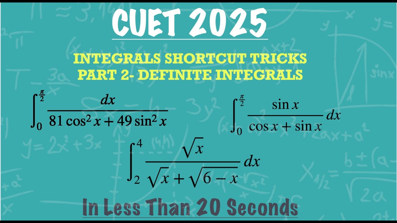 Slashed Integral integrals short cut trick for cuet 2025- Part 2 - YouTube