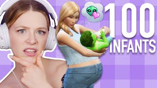 Can You Have Alien Babies By WooHoo In The Sims 4? | 100 BABY CHALLENGE SPEEDRUN | Part 24