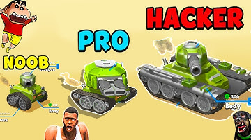 SHINCHAN UPGRADE HIS TANK TO MAX LEVEL in IDLE TANK MERGER BATTLE with FRANKLIN & CHOP | DREAM SQUAD