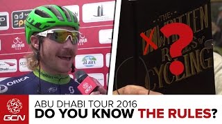 How Well Do Pro Cyclists Know The UCI Rules? | Abu Dhabi Tour 2016