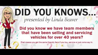 Did You Knows Presented by Linda Beaver | Beaver Toyota St. Augustine
