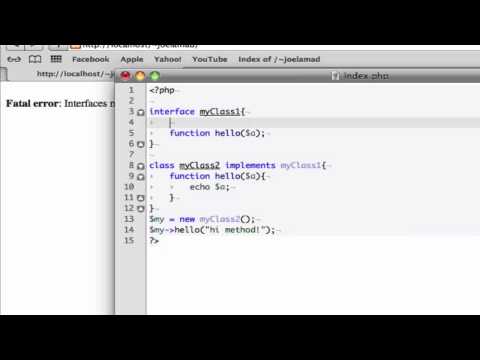 PHP OOP - variables on abstract classes and interface