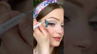 Full BLUE BUTTERFLY MAKEUP HACK!!🦋✨ #makeuptutorial #makeup #butterfly #beauty News