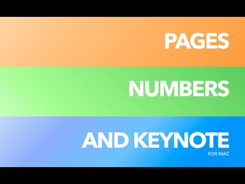Pages, Numbers, and Keynote for Mac
