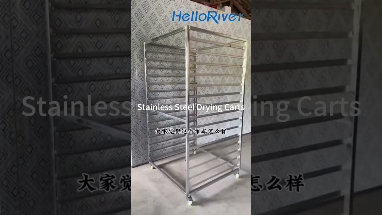Heavy Duty Stainless Steel Knocked-Down Baking Tray Rack Trolley for Drying and Baking Drying Carts