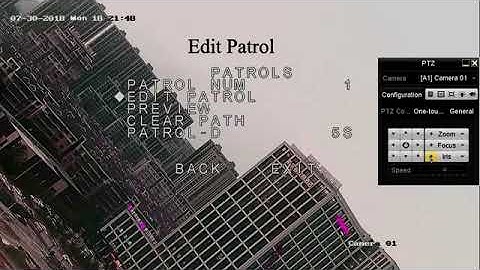 How to configure preset patrol and pattern via ptz menu