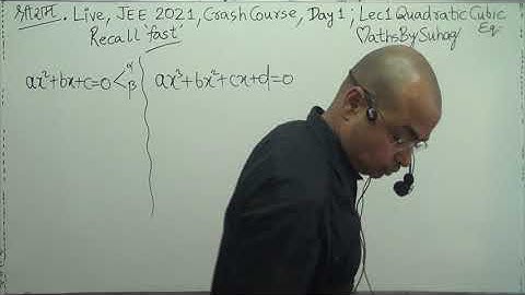 01 Crash Course JEE Main Advanced 2021 Lec 01 Quadratic Equations