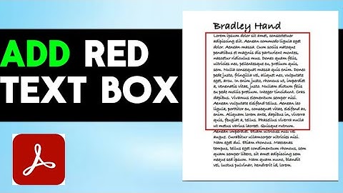HOW TO ADD A RED BOX AROUND TEXT IN PDF WITH ADOBE ACROBAT PRO DC