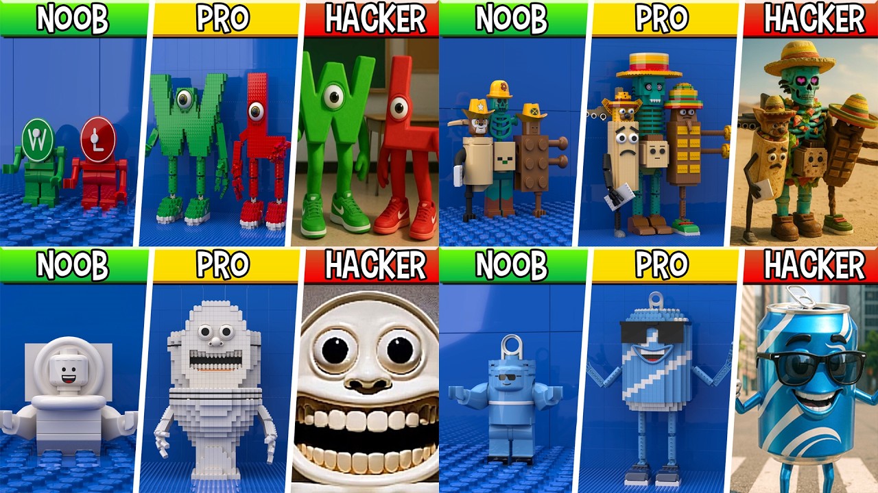 LEGO ALL Characters in Italian Brainrot Animals (MEGA COLLECTION №5) : Noob, Pro, HACKER!