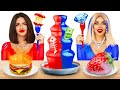 Hot Food VS Cold Food Challenge! Awkward War Fire Girl VS Icy Girl with Snacks by RATATA POWER