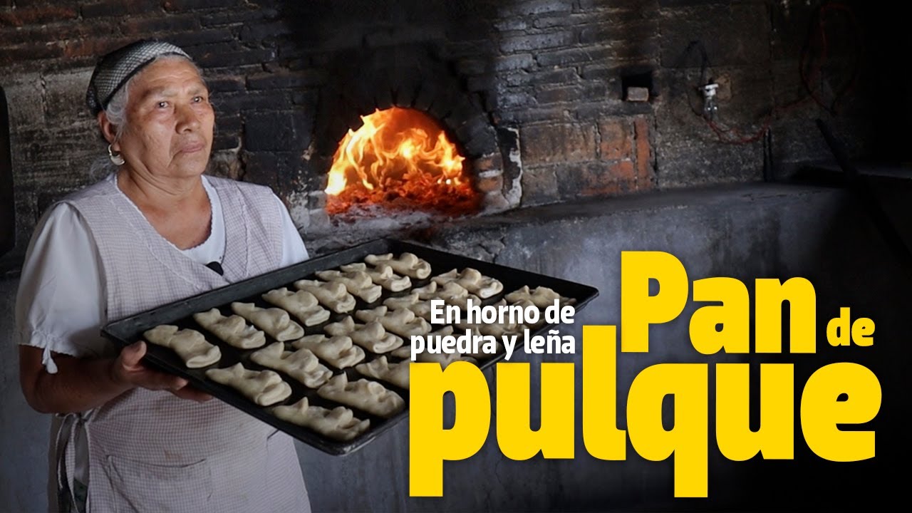 Pan de pulque en horno de piedra y leña