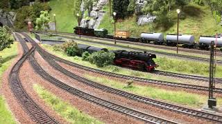 TT 1:120 Modellbahn-Fahrvideo von „XXL“ TT-Modellbahnanlage / TT layout Model railroad railway