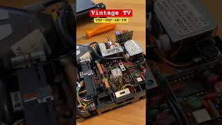 Inside of a #vintage portable TV and #radio device #amazing #electronic #tutorial #japan #tv