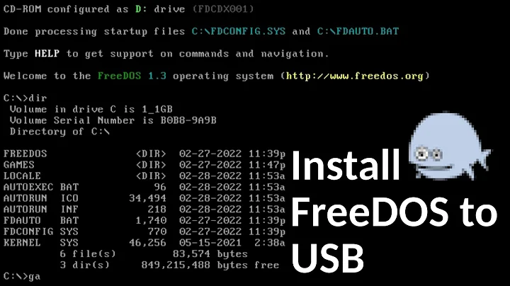 How To Install FreeDOS on a USB Stick