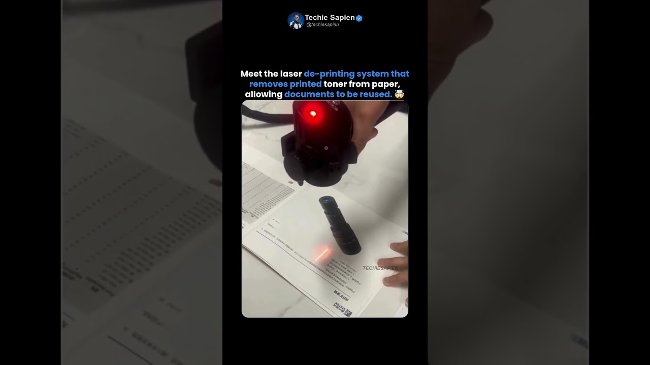 This Laser Can Erase Printed Documents Without Damaging Paper 🤯