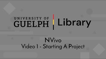 NVivo Video 1: Starting A Project