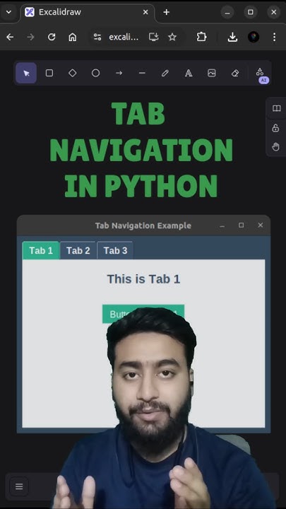Tab navigation in python #programming #python - YouTube