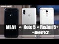 Xiaomi Redmi note 5 vs Redmi 5+ vs Mi A1: супер-тест + фотосравнение!