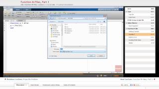 "Function M Files" | MATLAB with Educator.com