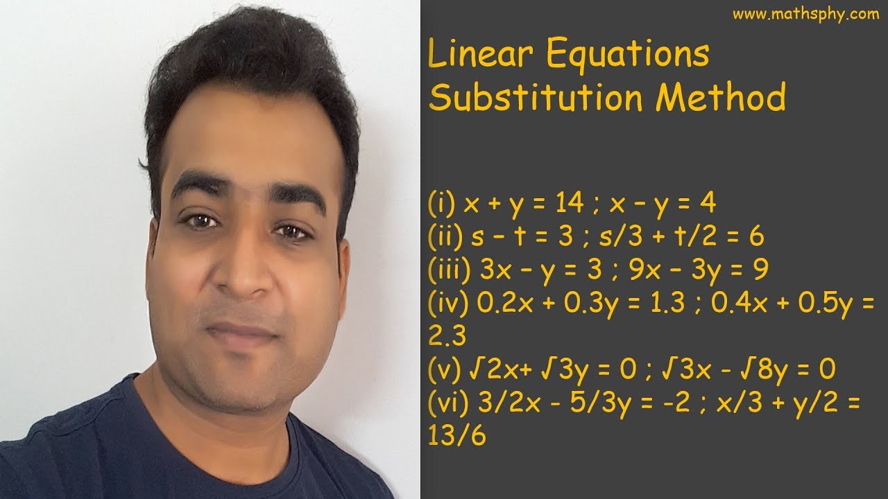 Substitution Method Class 10 Pair Of Linear Equations In Two Variables Class 10 Ex 3 3 Q 2 Youtube