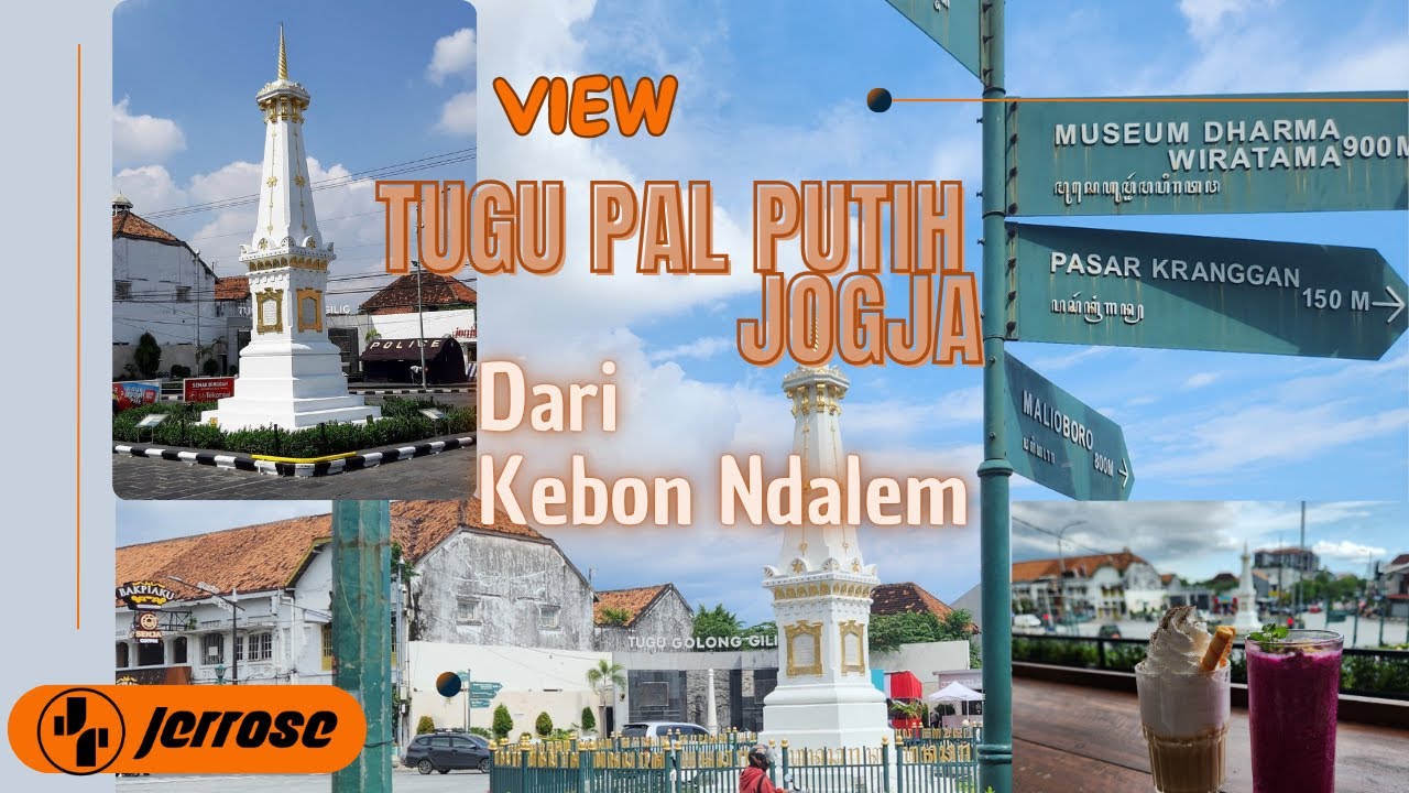 Vlog Liburan Melihat View Tugu Pal Putih Jogja dari Cafe Kebon Ndalem - Holiday in Yogyakarta #14