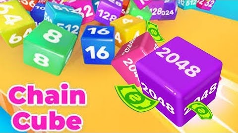 Chain Cube 2048: 3D merge game (iOS, android) gameplay | chain cube high score