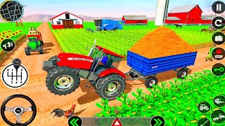 Real Tractor Trolley Sim Game #1 - Tractor Cargo Transporter - Android Gameplay screenshot 3