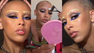Doja Cat shaves eyebrows and does her makeup | IG LIVE (8/4/22)