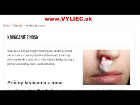 Video: Ako liečiť krvácanie z nosa?