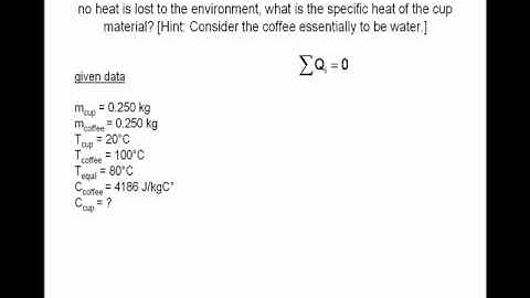 specific heat and calorimetry2 animated physics problem