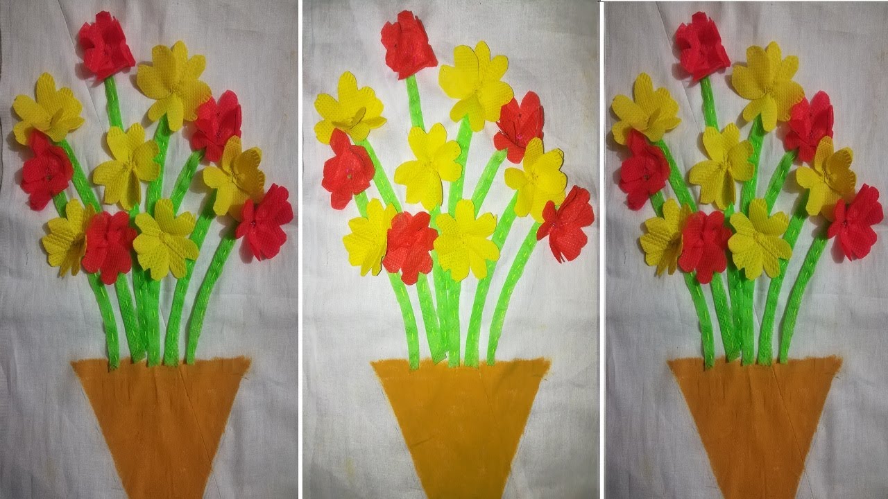 Make Amazing Beautiful Flower using old Shopping bag | Handmade Flower | DIY Craft | Craft Idea
