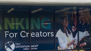 Sally at First Entertainment Bank at Valencia branch on McBean #yourstorymatters #firstent