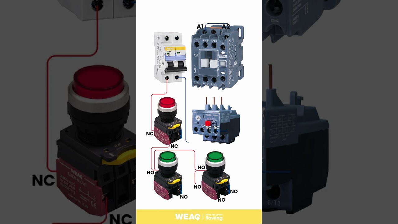 How to Connect EC Series Contactor, Thermal Relay, and Push Button for Efficient Control.