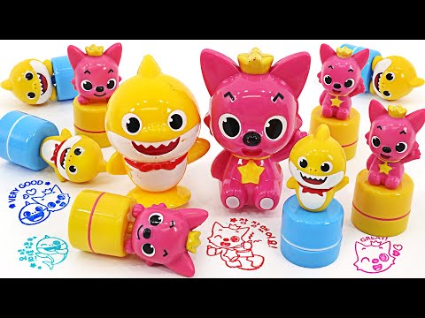 Pinkfong <strong>VS</strong> Baby <strong>Shark</strong>! Baby <strong>shark</strong>&amp;#39;s Toy Stamp game | PinkyPopTOY