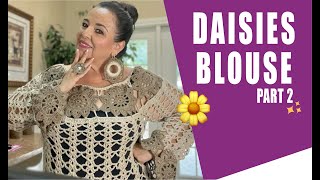 (P2) Daisies Blouse / How to crochet - EASY AND FAST - BY LAURA CEPEDA