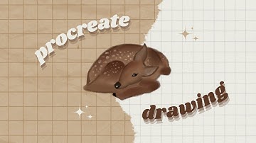 drawing deer in Procreate | from sketch to digital art🦌