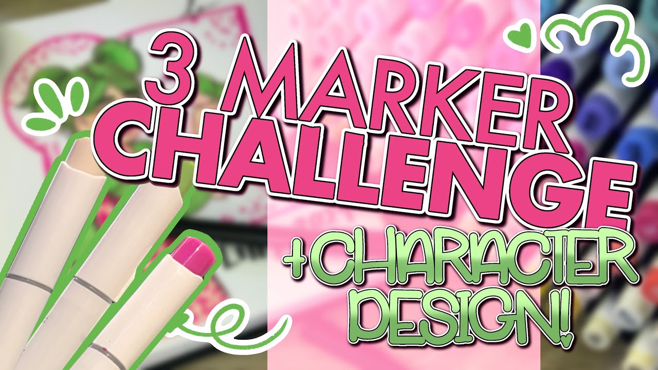 Character Creation with ONLY 3 Colors?! | 3 Marker Challenge!
