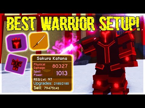 New Best Warrior Loadout Set In Samurai Palace Roblox Dungeon Quest Youtube - roblox dungeon quest all warrior spells