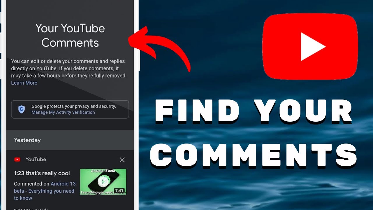 How To See All Comments You've Ever Made On YouTube - YouTube