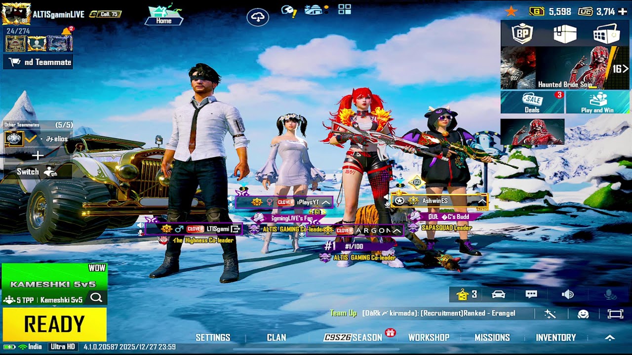 🔴 BGMI/GFP in 4K Live | iPad Pro UHDR Graphics Gameplay | ALTIS Gaming 🔥