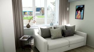 видео: Интерьер проходной комнаты с уединенным рабочим местом для девушки картинка: Интерьер проходной комнаты с уединенным рабочим местом для девушки