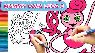 How to draw MOMMY LONG LEGS (Poppy Playtime 2) easy step by step