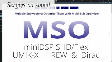 MSO for 2 subwoofer integration on miniDSP SHD, Flex or DDRC-24