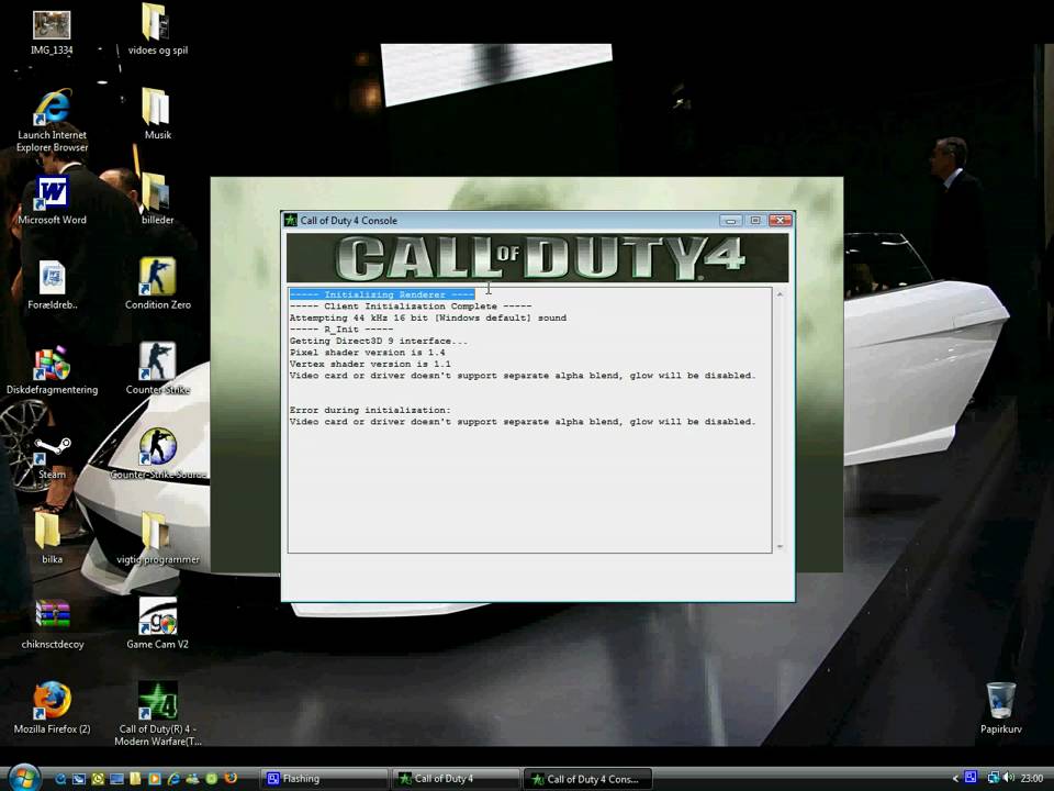 call of duty 4 problem help me - YouTube
