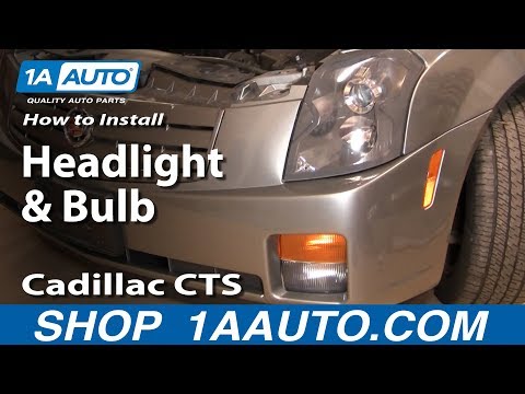 How To Replace Headlight and Bulb 03-07 Cadillac CTS