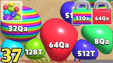 Blob Merge 3d - Gameplay Walkthrough Part 37 - Unlock 32Qa-64Qa All Max levels (Android, iOS) 2048