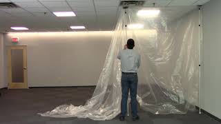 Setting up a barrier using ZipWall Dust Barrier Poles Step by Step