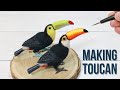 羊毛フェルトと3Dプリンターでオニオオハシを作ってみました。/ Making a toucan using wool felt and a 3D printer.