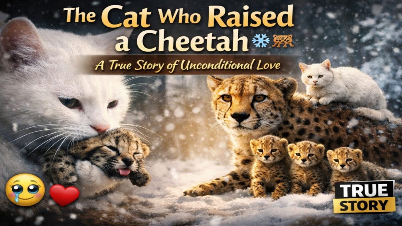 The Cat Who Raised a Cheetah ❄️🐆 | A True Story of Unconditional Love 