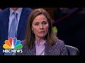 Barrett 'Will Not Engage' On Harris' Questioning About Voting Rights | NBC News NOW